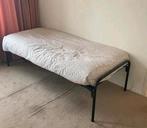 Eenpersoonsbed - Zwart stalen frame, Ophalen, Gebruikt, 90 cm, Eenpersoons