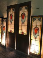 Mooie set Loodglas deuren en ramen art deco, Ophalen