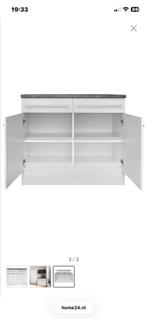 Hoogglans witte onderkast Pattburg, Huis en Inrichting, Kasten | Schoenenkasten, Ophalen, Zo goed als nieuw