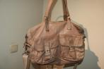 Cowboysbag leren schouder tas ruim model in goede staat, Verzenden, Gebruikt, Bruin, Schoudertasje