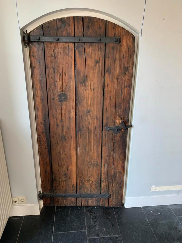 Antieke binnendeur met ronding - gaaf!, Doe-het-zelf en Verbouw, Deuren en Horren, Zo goed als nieuw, Binnendeur, 200 tot 215 cm