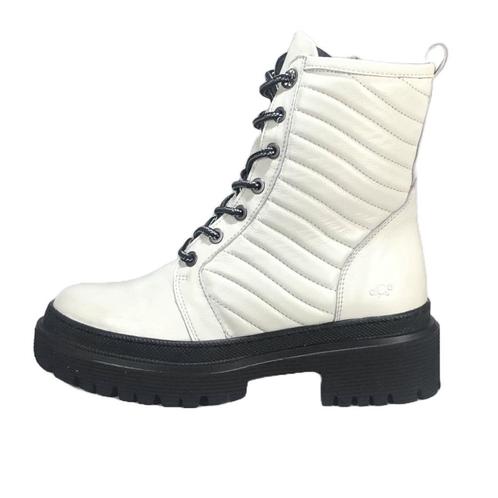 AQA maat 36 leren veterboots/rits wit - gratis verzenden, Kleding | Dames, Schoenen, Nieuw, Lage of Enkellaarzen, Wit, Verzenden