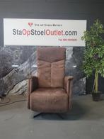 Staopstoel Taupe-bruin Suede-leer op accu