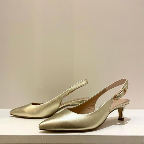 Nieuwe in doos Unisa gouden slingbacks maat 41 schoenen, Kleding | Dames, Schoenen, Nieuw, Pumps, Overige kleuren, Ophalen of Verzenden