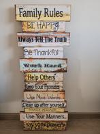 Family Rules bord, Huis en Inrichting, Ophalen, Zo goed als nieuw