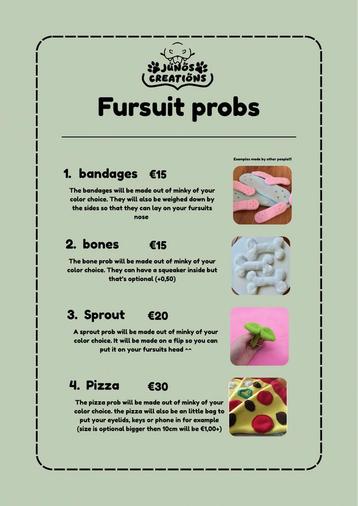 Fursuit probs beschikbaar voor biedingen