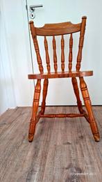 Te koop: 4 grenenhouten stoelen, Huis en Inrichting, Ophalen