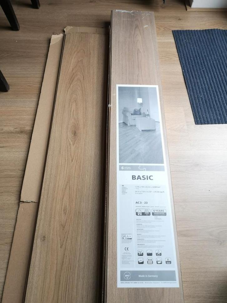 Kliklaminaat, eiken, 14 planken, Doe-het-zelf en Verbouw, Vloerdelen en Plavuizen, Nieuw, Laminaat, Hout, 50 tot 150 cm, 10 tot 30 cm