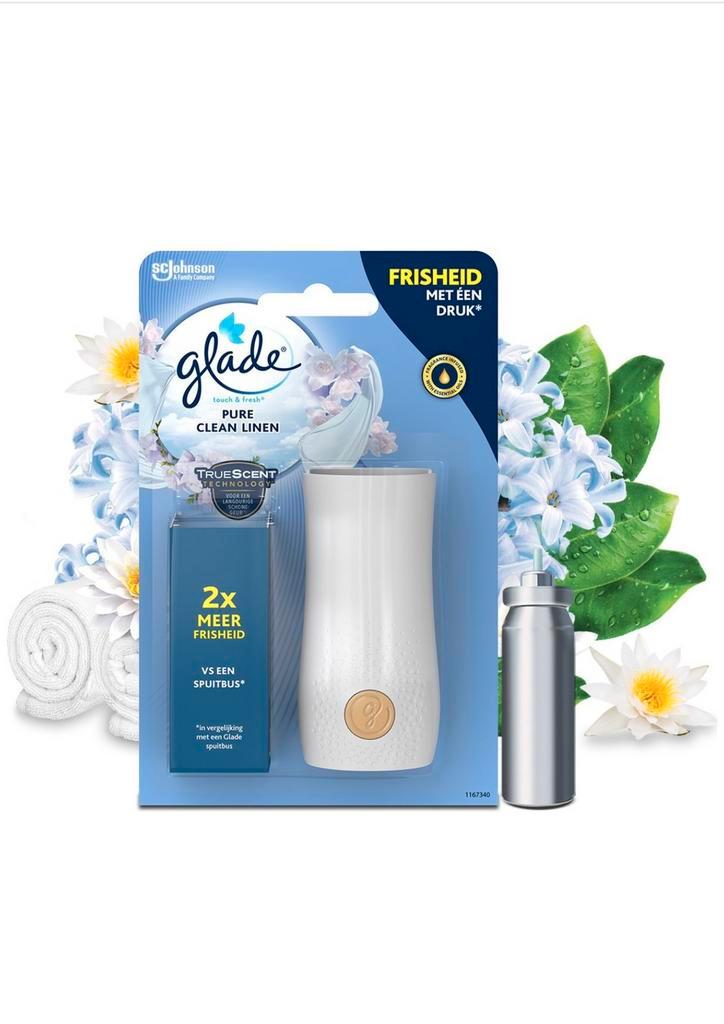 4x Glade touch en fresh pure clean linen NIEUW, Huis en Inrichting, Schoonmaakartikelen, Overige typen, Ophalen of Verzenden