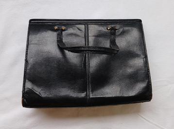 Vintage zwarte handtas, frame bag, jaren 50/60 beschikbaar voor biedingen