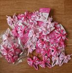 Partij 29 stuks klik klak Haarspeldjes met roze strikjes, Verzenden, Nieuw