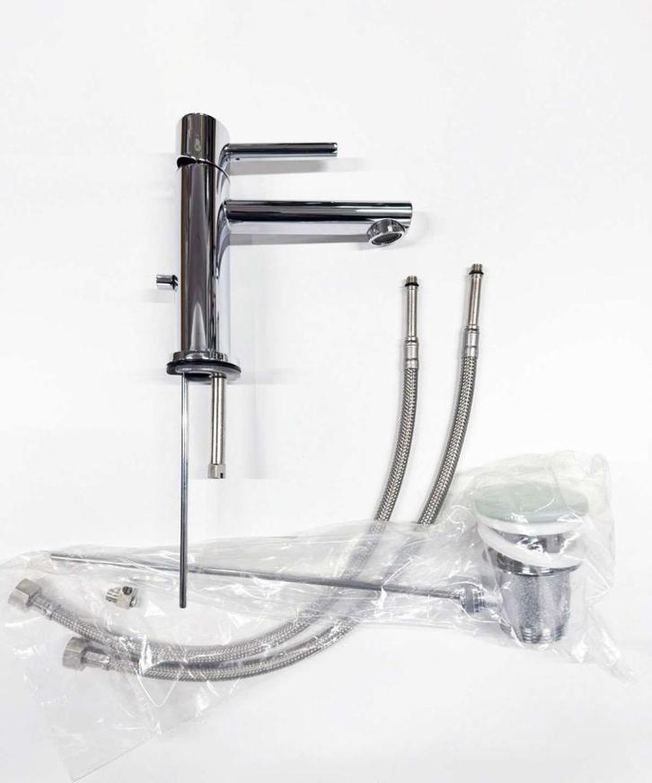 Gessi Ovale, 1-greeps wastafelkraan, met 1 1/4 waste, Chroom, Doe-het-zelf en Verbouw, Sanitair, Nieuw, Kraan, Chroom, Ophalen of Verzenden