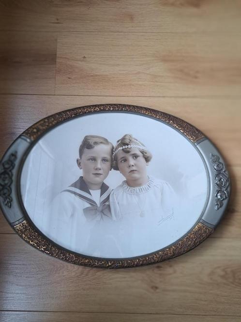 Mooie grote vintage fotolijst kinderen, Audio, Tv en Foto, Fotografie | Fotolijsten, Ophalen of Verzenden