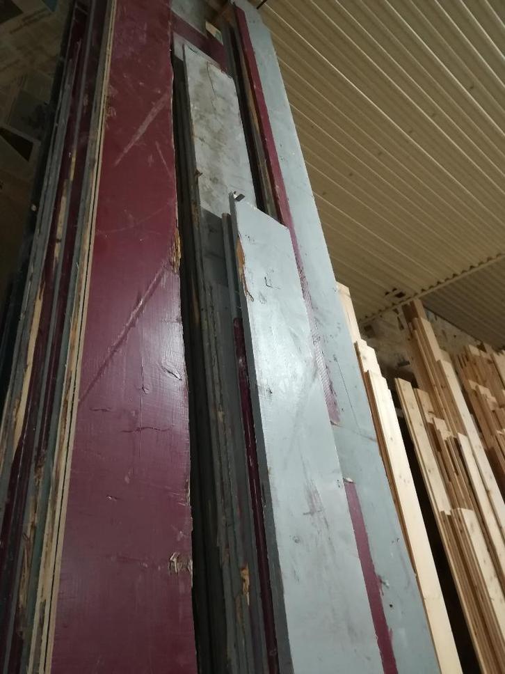 Schaaldelen oud vuren met verflaag wandbekleding hout, Doe-het-zelf en Verbouw, Hout en Planken, Gebruikt, Plank, Vuren, 300 cm of meer