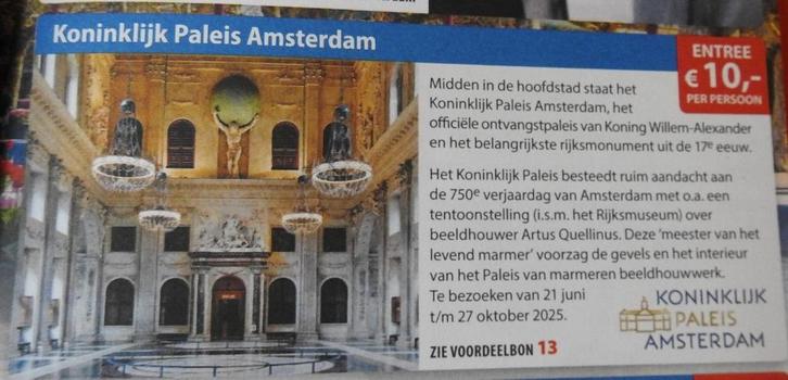 kortingsbonnen  Museums: 2025, Tickets en Kaartjes, Kortingen en Cadeaubonnen, Drie personen of meer, Overige typen, Kortingsbon