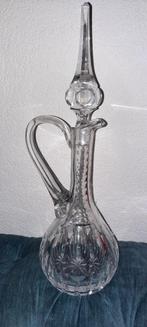 Antiek kristallen karaf met stop, Huis en Inrichting, Nieuw, Ophalen of Verzenden, Glas, Bord(en)