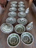servies antiek 12 personen Adams English Scenic, Antiek en Kunst, Antiek | Servies compleet, Ophalen of Verzenden