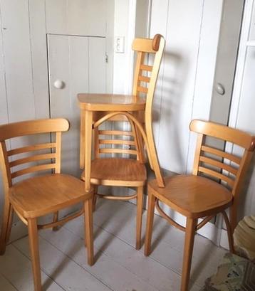 stoelen keukenstoel thonet radomsko eettafel lichtbruin 50's beschikbaar voor biedingen