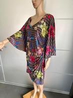 i498 mby M maat 40=M Ibiza-jurk jurkje blauw/geel/rood/zwart, Maat 38/40 (M), Blauw, Ophalen of Verzenden, Knielengte