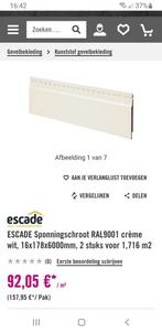 Escade 4x3m sponningschroot gevelpaneel ral9001, Overige materialen, Minder dan 20 mm, Zo goed als nieuw, Ophalen