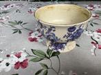 Bloempot met gouden randje, afm. 16cm rond, 11,5cm hoog, Huis en Inrichting, Ophalen of Verzenden, Gebruikt