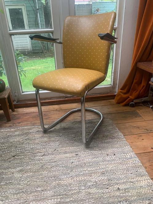 4stuks Gebr. de Wit  stoelen bijzondere originele bekleding., Antiek en Kunst, Kunst | Designobjecten, Ophalen of Verzenden