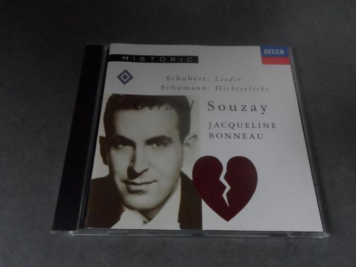 Schubert, Schumann, Gérard Souzay, Jacqueline Bonneau - CD, Cd's en Dvd's, Cd's | Klassiek, Gebruikt, Overige typen, Romantiek