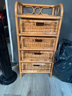 Stevig Rotan Kastje met Lades, Huis en Inrichting, Kasten | Ladekasten, Ophalen, Overige materialen, Minder dan 50 cm, Gebruikt