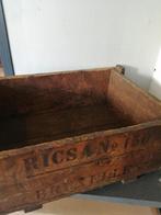 Zeer oud krat kist uit brussel 60x42x22 cm in geleefde staat, Ophalen of Verzenden