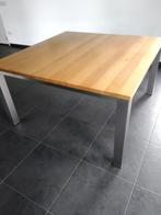 eikentafel, Huis en Inrichting, Tafels | Eettafels, Ophalen, Gebruikt, Vierkant, Vijf personen of meer