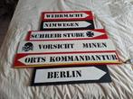 6 Duitse wegwijzers borden WO2 Duits, Ophalen, Landmacht, Duitsland, Overige typen