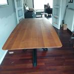 Zwaar eikenhout eetkamertafel .licht eiken met metalen kolom, Huis en Inrichting, Gebruikt, 100 tot 150 cm, 200 cm of meer, Ophalen of Verzenden