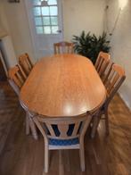 Eethoek, tafel met 6 stoelen, Ophalen, Gebruikt, 4 tot 6 stoelen