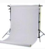 QIHE achtergrondset inclusief rol wit en zwart papier, Audio, Tv en Foto, Fotografie | Fotostudio en Toebehoren, Ophalen, Zo goed als nieuw