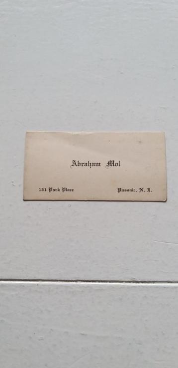 oud visite kaartje jaren 1920/30 USA beschikbaar voor biedingen