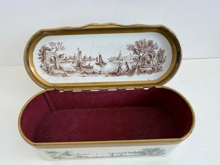 Vintage Sieradendoos met Hollands Landschap, Antiek en Kunst, Antiek | Overige Antiek, Ophalen of Verzenden