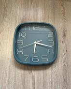 Blauwe Wandklok - Quartz, Huis en Inrichting, Woonaccessoires | Klokken, Ophalen of Verzenden, Zo goed als nieuw, Analoog, Wandklok