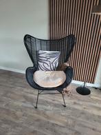 HK Living Egg Chair zwart, Huis en Inrichting, Fauteuils, Ophalen, Zo goed als nieuw