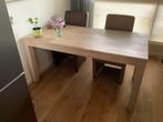 White Wash Eettafel 160x80cm, Huis en Inrichting, Tafels | Eettafels, Ophalen, Gebruikt, Vier personen, Rechthoekig