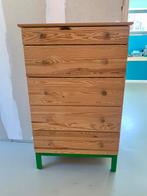Onbehandeld houten Ikea ladekast, 50 tot 100 cm, 5 laden of meer, 25 tot 50 cm, 100 tot 150 cm