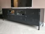 Zwart Tv meubel industrieel, Ophalen, Gebruikt, 150 tot 200 cm, Minder dan 100 cm
