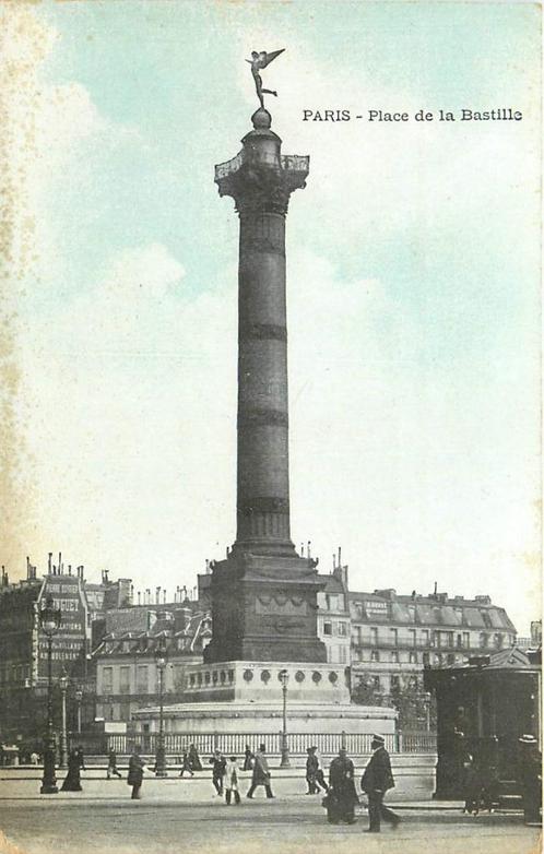 (376-167-013) Paris Place de la Bastille, Verzamelen, Ansichtkaarten | Buitenland, Frankrijk, Verzenden