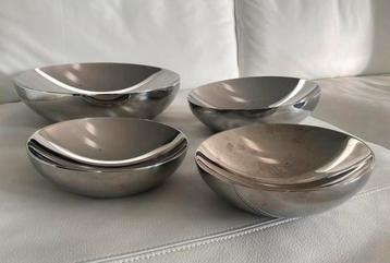 Schaal Alessi Double RVS dubbelwandig 4 stuks ZGAN beschikbaar voor biedingen
