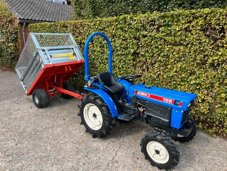 Iseki minitractor met Kiepwagen| 16PK|4x4| Hydrauliek|Kubota, Zakelijke goederen, Machines en Bouw | Tuin, Park en Bosbouw, Overige typen