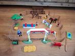 Playmobil spring parcours met paarden tribune en huifkar, Ophalen of Verzenden, Zo goed als nieuw