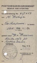 Postcheque en Girodienst Stempel Rotterdam 1948, Postzegels en Munten, Ophalen of Verzenden, Overige typen