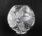 Hoge kwaliteit geslepen kristallen bolvormig bloemenvaas., Ophalen of Verzenden