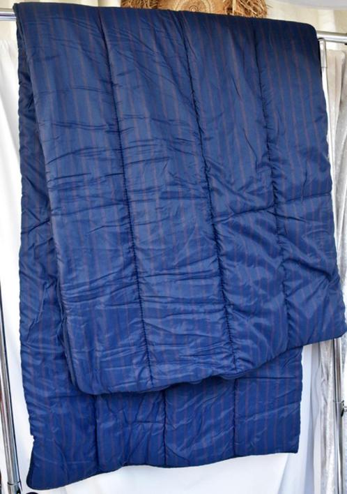 Blauwe gestreepte slaapzak, 190 x 70 cm, retro, vintage, Caravans en Kamperen, Slaapzakken, Gebruikt, Ophalen of Verzenden