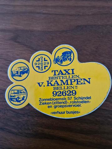 916 Vintage Taxi V. Kampen Sticker  beschikbaar voor biedingen