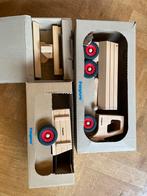 Fagus Houten Speelgoed Set: Vrachtwagen, Aanhanger & Sneeuws, Ophalen of Verzenden, Nieuw, Duw- of Trekspeelgoed